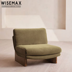 WISEMAX FURNITURE Modern Nordic Living Room Single Sofa <strong>Chair</strong> Cafe Velvet Fabric Accent <strong>Chair</strong> for Hotel Home Villa Office - Product Image 4