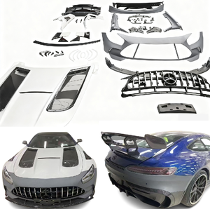 Runde Haute Qualité pour Mercedes-<span class=keywords><strong>AMG</strong></span> GT/<span class=keywords><strong>GTS</strong></span>/GTC/GTR Mise à Niveau Noir Série Style PP Moulé par Injection avec Kit Fibre de Carbone Sec - Product Image 1