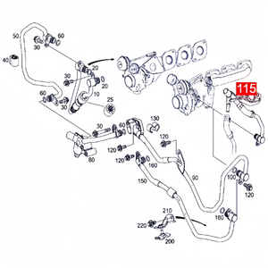 Fabricant 2782000000/A2782000000 pièces de voiture lignes de liquide de refroidissement de turbocompresseur utilisées pour Mercedes <span class=keywords><strong>Benz</strong></span> GLS X166 GL X166 M278 - Product Image 6