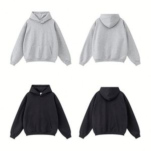Custom Logo 420 Grams Fleece Oversized No String Unisex Solid Spring <b>Hoodies</b> Wholesale for - Product Image 3