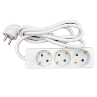 CE ROHS conforme 3 voies norme européenne 250V ABS interrupteur de prise d'extension électrique 16A évalué EU CN prise Standard 3 sorties