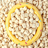 Friandises lyophilisées pour chats et chiens : cubes de poitrine de poulet naturels, riches en protéines, faibles en gras, saines pour la santé cardiaque