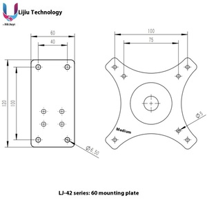 Lijiu 42byb60 Máy tính để bàn máy tính hiển thị khung 90 độ nghiêng cantilever tường gắn cánh tay xoay tường gắn phụ kiện - Product Image 6