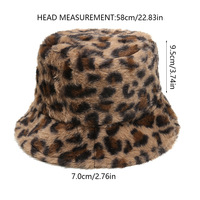 Nouveau chapeau bob en fausse fourrure douce et moelleuse à imprimé léopard pour femmes, idéal pour l'hiver