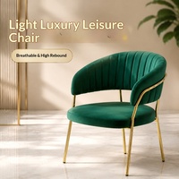 Chaise simple de luxe léger style nordique, rembourrée, pour balcon, salle à manger, maquillage, salon de thé, négociation, salon de manucure