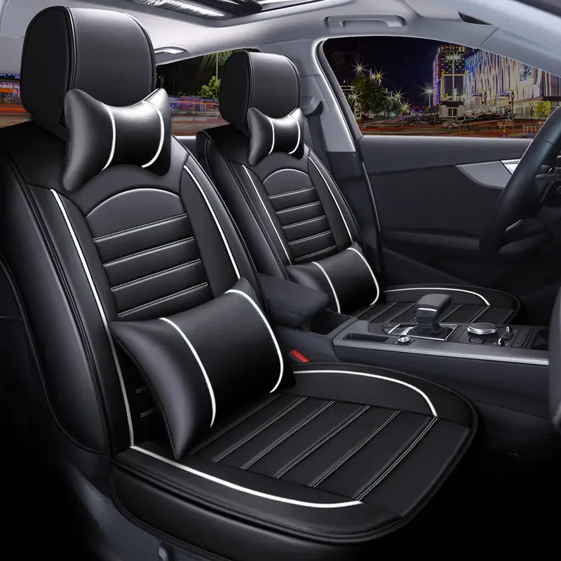 Высококачественный удобный кожаный чехол для сиденья, защитный чехол для автомобильного сиденья, универсальные кожаные роскошные дизайнерские чехлы для автомобильных сидений
