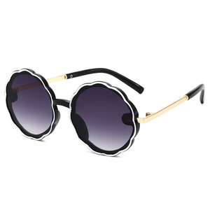 Gafas de sol para niños, estilo girasol, montura redonda, forma de pétalo, protección UV400, gafas de moda para niños E2050 - Product Image 4