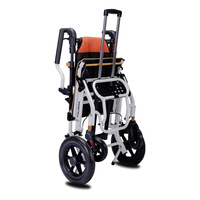 Fauteuil à quatre roues léger en alliage d'aluminium, petit appareil de marche et véhicule de mobilité pour personnes âgées, pliable pour les voyages