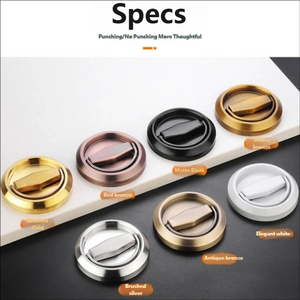 Kunci Pintu Tersembunyi Stainless Steel Hitam Bulat Deadbolt Tersembunyi Kunci Pintu Depan Kunci Pintu Lipat Gagang Pintu Lipat Tanpa Kunci - Product Image 5
