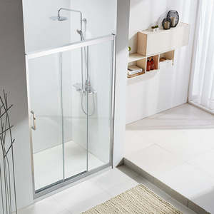 Porta <span class=keywords><strong>Doccia</strong></span> Scorrevole <span class=keywords><strong>a</strong></span> Fisarmonica in Vetro Temperato <span class=keywords><strong>a</strong></span> 3 Pannelli per Bagno - Product Image 2