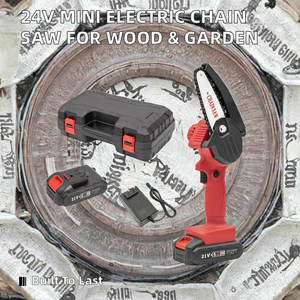 Mini Motosierra Eléctrica Portátil de 24V con Batería de Litio de Grado Industrial, 300W, para Trabajos de Bricolaje, Jardinería y Corte de Madera - Product Image 2