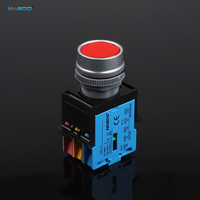 Interrupteur à bouton-poussoir HABOO 22 mm, momentané, à réinitialisation automatique, bouton d'alimentation autobloquant, rouge, vert, bleu, jaune, blanc, 600 V, 10 A