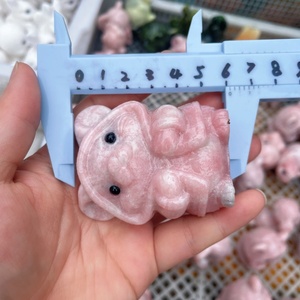 Vente en gros d'animaux en <span class=keywords><strong>opale</strong></span> rose naturelle (souris, chien, cochon), cristaux <span class=keywords><strong>de</strong></span> guérison en quartz, objets artisanaux pour la décoration - Product Image 6