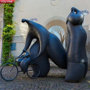 Statua della scultura del postino del bronzo dell'uomo grasso astratto di Jean Louis tou(della città - Product Image 2