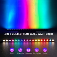 Barre lumineuse murale 18x10W 18 LED 4-en-1, projecteur stroboscopique à couleurs mélangées pour concerts, soirées, KTV et bâtiments