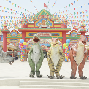 Modelo de Simulación de Dinosaurio Velociraptor Adulto, Disfraz Animatrónico para Parques de Aventuras, Aeropuertos, Parques Temáticos, Parques de Diversiones y Centros Comerciales - Product Image 1