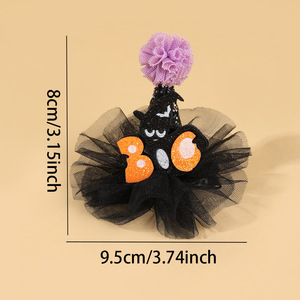Pinzas para el Cabello de Fantasma Boo de Halloween, Horquillas de Sombrero de Bruja con Tul, Lindas Pinzas para el Cabello de Niñas para Fiestas y Cosplay - Product Image 2