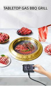 Réchaud à gaz de cuisine commerciale Modi avec barbecue coréen naturel de table pliant doré pour restaurants Brûleur à gaz intégré - Product Image 6