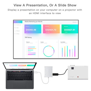 Hub USB3.1 Type C 4 in 1 Multifunzione Xput con Adattatore Multiporta, HDMI 4K, VGA, <span class=keywords><strong>DVI</strong></span> e Porta di Espansione USB3.0 per Laptop - Product Image 4