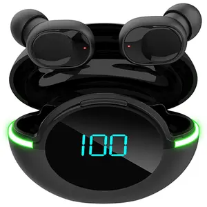 LDNIO Headset Nirkabel Handsfree Baru Headphone Noise Cancelling Olahraga Led Earphone In-Ear Gaming Tws Y80 Earbud Sentuh