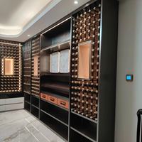 Étagère à vin en acier inoxydable personnalisée, rangement de cuisine, étagère de salon, armoire à vin et cigares à température contrôlée