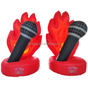 XIXI TOYS <strong>Custom</strong> Red <strong>Inflatable</strong> <strong>Microphone</strong> Flame Model Balloon for Music Concert DJ Stage Decorations Advertising <strong>Inflatables</strong> - Product Image 1