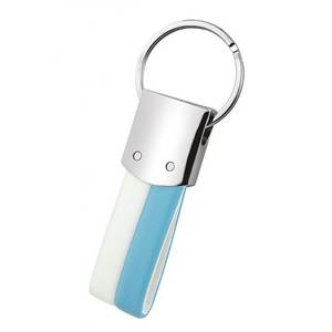Porte-clés de football personnalisé avec logo blanc/bleu clair, en PVC souple, silicone, métal ou caoutchouc, modèle PVC, idéal pour les entreprises - Product Image 2
