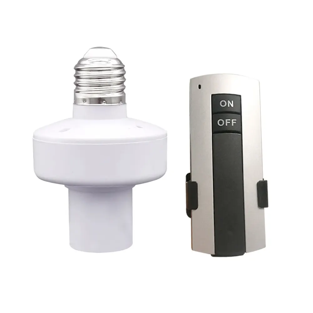 High Quality 1 Pcs Durable E27 Screw LED Light Lamp Base Holder With Wireless Remote Control Switch Bulb Socket