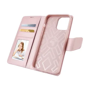 Hanman For IPhone I15 15pro 15promax Flip Phone Case Iphone14 PU Leather Wallet Phone Case