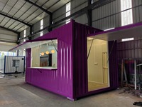 Conteneur mobile préfabriqué de 20 pieds pour restaurant, kiosque de restauration rapide, mini-conteneur d'expédition pour café-restaurant en vente