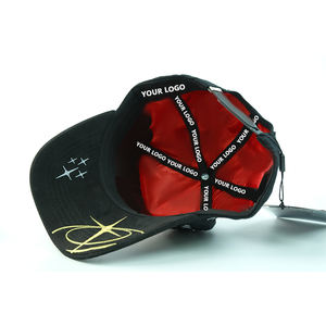 2025 in Stock Original Satin Lined Baseball Caps Black Suede Brim Visor 5 Panel a Frame Gorras Barbas Hat with <b>Box</b> - Product Image 5