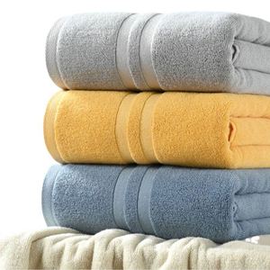 Serviette de bain en coton 100% pur, absorbante, de luxe, best-seller, avec logo personnalisé, 70x140 - Product Image 1