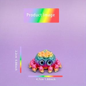 Set di Uova di Ragno Rosa Stampate in 3D - Scultura Decorativa Moderna di Metà Secolo per Halloween, Laurea e Pasqua con Articolazioni Mobili - Product Image 4