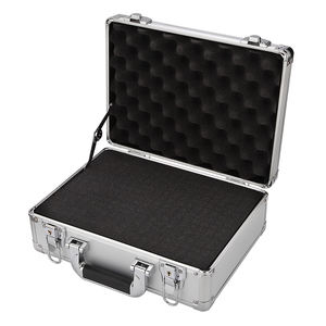 Portable Aluminum Alloy Tool Case Document Storage <strong>Briefcase</strong> Hardware Equipment Instrument Case With Sponge - Product Image 1