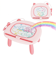Tableau de Dessin Magnétique Interactif pour Enfants en Forme d'Ours et de Cochon, Couleurs Attrayantes, pour la Maternelle
