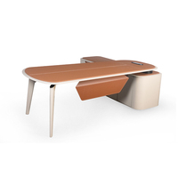 Vente directe d'usine meubles en forme de L directeur exécutif chef de la direction table de bureau avec armoire
