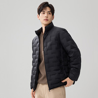 Veste matelassée unisexe noire de qualité supérieure, légère, avec fermeture éclair, chaude pour l'hiver, résistante à l'eau et au vent, isolée