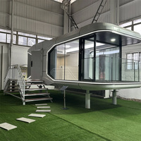 Capsule de camping portable préfabriquée modulaire de 20/40 pieds, maison capsule spatiale de 28 mètres carrés, installation rapide, design moderne pour hôtel et centre commercial