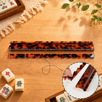 Poussoirs de Mahjong Modernes en Acrylique de Luxe, Résistants à l'Eau et Portables, Effet Écaille de Tortue Nacre Jade - Accessoire de Table de Jeu, Lot de 4 Pièces