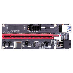 VER009 USB 3.0 PCI-E <span class=keywords><strong>Riser</strong></span> <span class=keywords><strong>VER</strong></span> <span class=keywords><strong>009S</strong></span> Express 1X 4x 8x 16x Extender <span class=keywords><strong>Riser</strong></span> การ์ด SATA 15pin To 6 Pin Power Cable - Product Image 4