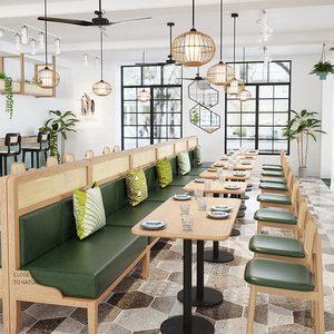 Restaurante cafe <span class=keywords><strong>bar</strong></span> catering de madera maciza sofá de ratán booth - Product Image 1