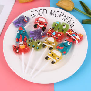 Sıcak Satış Renkli Komik Farklı Meyve Aromalı Jelibon Araba Şeklinde Yumuşak Şeker Lolipop - Product Image 3