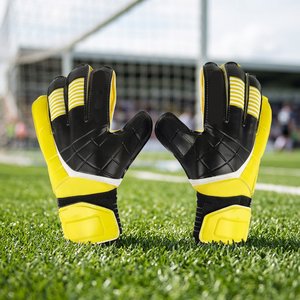 Gants de gardien de but de football professionnel coupés gants d'entraînement sportif de paume plate pour des gants de gardien de but de football Logo personnalisé imprimé - Product Image 4