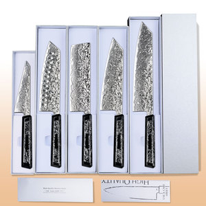 Ensemble de <span class=keywords><strong>couteaux</strong></span> de chef japonais de luxe en acier Damas M390, 5 pièces, 61-63HRC, manche en fibre de carbone, pour cuisine moderne - Product Image 5