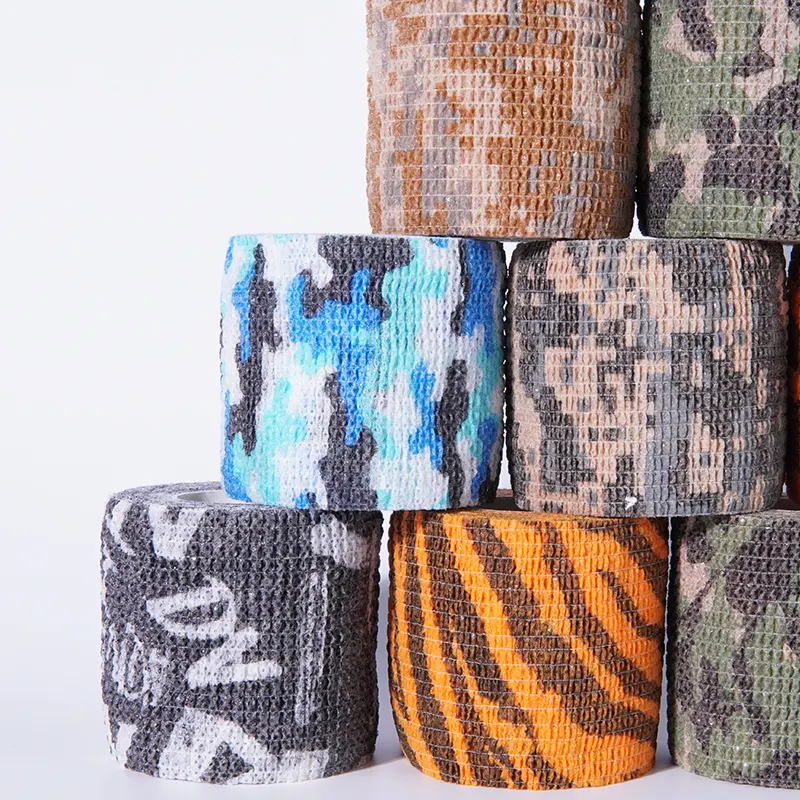 Individuelles latexfreies selbstklebendes flexibles Wickeln Baumwolle selbstklebend elastisches Vet-Kohlegiertes Bandage für Hunde Haustiere Tiere
