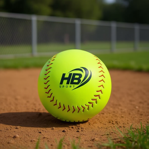 12 balles de softball jaunes fluorescentes - Product Image 2