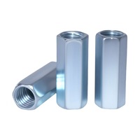 Galvanized Carbon Steel Fully Threaded Hex Coupling Nuts Heavy Duty Long Connection Nut Threaded Rod Connector Fasteners Class