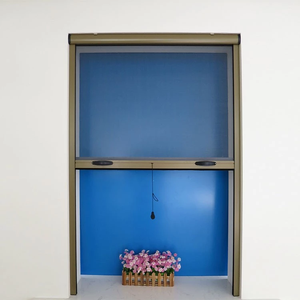 Оптовая продажа на заказ выдвижной роликовый москитная сетка окна с крышкой вверх/вниз пуш-ап стекловолокной сеткой от насекомых москитная сетка - Product Image 2