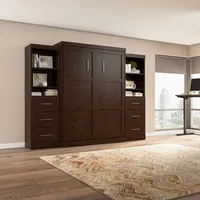 Lits muraux d'étagère pliante verticale moderne à taille personnalisée Lits escamotables multifonctionnels en Twin Queen King Sizes Style populaire