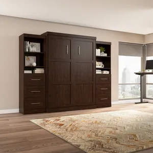 Camas Plegables Verticales Modernas de Tamaño Personalizado, Camas Murphy Multifuncionales en Tamaños Twin, Queen y <span class=keywords><strong>King</strong></span>, Estilo Popular - Product Image 3